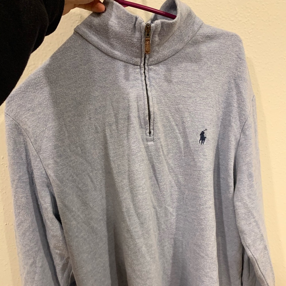 Light blue quarter zip